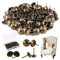 Rustark 300Pcs 11mm x 17mm Antique Upholstery Decorative Tacks Furniture Sofa Thumb Tacks Nails Pins Assortment Kit for Upholstered Furniture Cork Board - Bronze