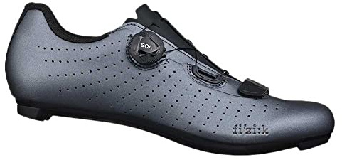 Fizik Overcurve R5, Fahrradschuhe, Unisex, für Erwachsene, Metallicgrau/Schwarz, 45 ½
