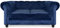 Menzzo Grand Canapé Chesterfield 2-Sitzer Sofa mit Samtbezug Blau