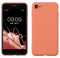kwmobile Handyhülle für iPhone SE 2022 Hülle/iPhone SE 2020 / iPhone 8 / iPhone 7, für iPhone SE Hülle - Schutzhülle für kabelloses Laden - Case in Neon Koralle