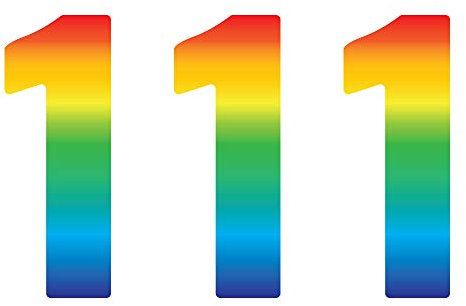 Pack of 3 Wheelie Bin Numbers Stickers (17 cm) - 1 Self Adhesive Waterproof Stickers Out Door Bin Numbers for Wheelie Bins Large Sara Prints®
