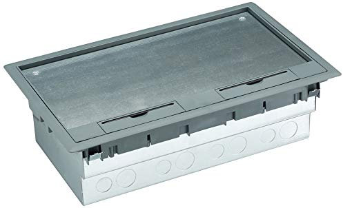 Schneider Electric Mita - 4 Gang Quad Compartment Socket Floorbox, 100mm Deep, INS54100