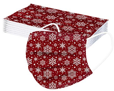 Herren Damen Bandanas Einweg 3-lagig Atmungsaktiv Erwachsene Outdoor Accessory mit Weihnachten Motiv Halstuch Lustige Multifunktionstuch A+++