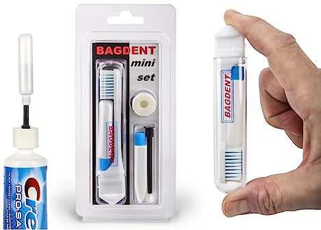 Cepillos de dientes Mini Bagent, Juego de limpieza dental para niños y adultos, pasta de dientes blanqueadora y recambio de pasta (Mini)