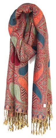 Van Der Rich ® - Pashminas Schal - Damen (Bordeaux-Blau)