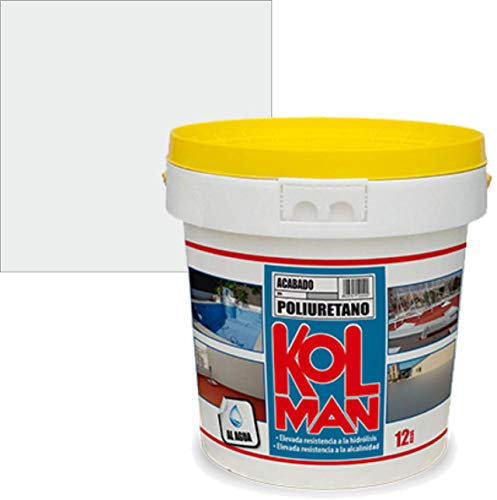 Acabado Poliuretano Monocomponente al agua Kolman. Membrana Poliuretano de Acabado. Impermeable y Elástico (4 kg, Transparente)