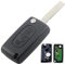 HCA/Hu83 2 Buttons 3 Buttons Remote Car Key For Peugeot 307 3008 308 408 For Citroen C2 C3 C4 C5 C6 C8 433MHz PCF7941 ID46 CE0536 Flip Key Fob with Battery (2Button)