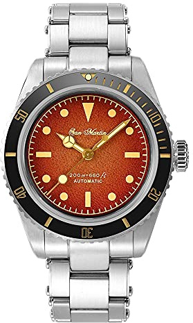 NC San Martin SN004G v2 Retro 6200 Luxus Herren Taucheruhren Saphirglas 200m wasserdichte automatische mechanische Uhr für Männer