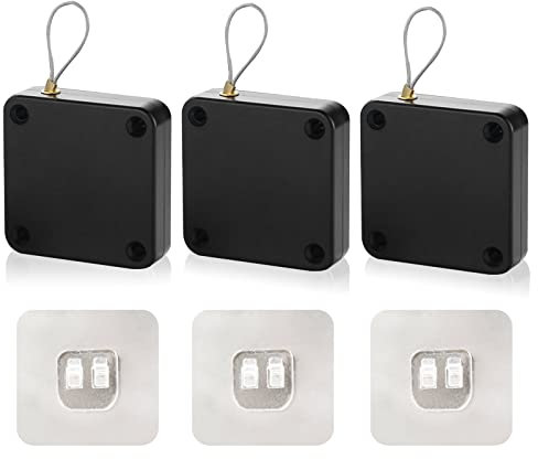 Hifrom Automatischer Türschließer Sensor Türschließer Mit Tunnelzug, Türschließer Ohne Bohren, Türschliesser Innentüren, Türschließer Innentür für Home Offices Eingesetzt (3 Stück)