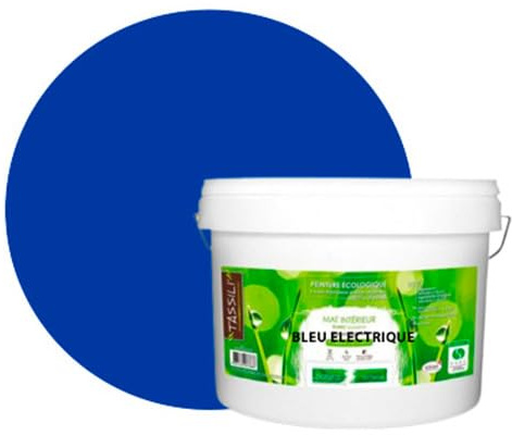BOX DECO COULEURS Pintura de pared natural ecológica con aspecto mate interior Natura – 10 l/130 m², azul eléctrico