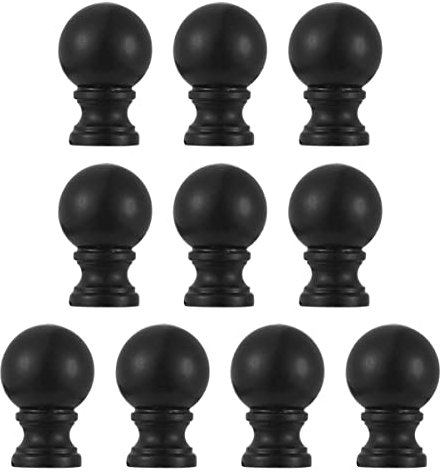 VILLCASE Tischlampe Lampen Finial 10 Stücke Lampe Federn ?l Rubbed Black Eisen Kugel Lampe Fein Lampe Shades Cap Lampe Dekoration für Lampe Halter Vintage Schreibtischlampe