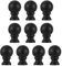 VILLCASE Tischlampe Lampen Finial 10 Stücke Lampe Federn ?l Rubbed Black Eisen Kugel Lampe Fein Lampe Shades Cap Lampe Dekoration für Lampe Halter Vintage Schreibtischlampe