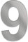 Tomtec Hausnummer aus Edelstahl in verschiedenen Größen und 4 Farbtönen (Edelstahl, Anthrazit, Schwarz, DB703) Zahlen 0-9; Buchstaben: a-f (40 cm, 9)
