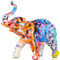 XMGZQ Elefanten-Dekoration, kreative Graffiti-Elefanten-Figuren, große Kunstharz, bunte Elefantenstatuen, Heimdekoration, Kunst, Elefantenstatue, Schlafzimmer, Büro