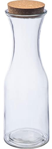 Glasflasche mit Korkdeckel / Karaffe / 1.000 ml