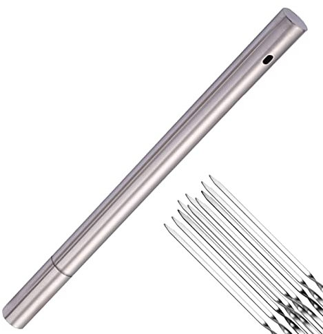 cypreason Stockage d'ustensiles de Barbecue | Tube de Rangement pour brochettes de Barbecue - Organisateur d'accessoires pour Barbecue en Acier Inoxydable avec Trou de Circulation d'air