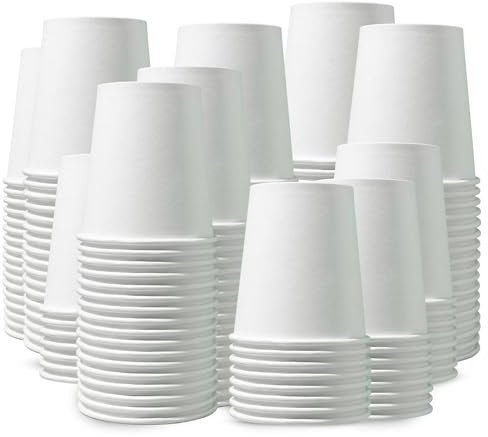 CHEF ROYALE Pack of 300, 7oz Paper Cups-Eco-Friendly Coffee Cups - Disposable and Recyclable - Ideal for Tea, Coffee, Hot Drinks (300)