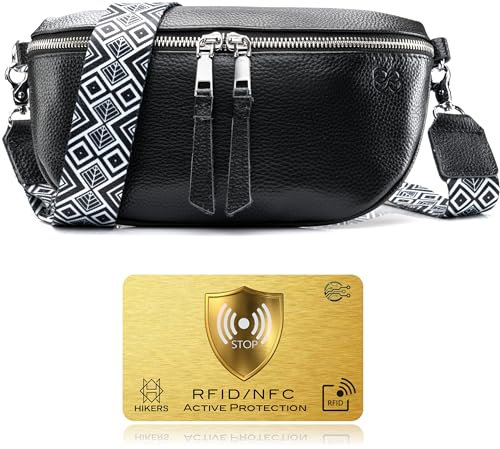 88-FLEX Umhängetasche Damen Echtes Leder Bauchtasche Cross Body Bag Handtasche Schultertasche…