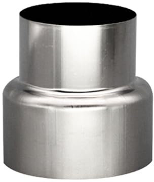 kingsea Wickelfalzrohr Reduzierung Ofenrohr, Edelstahl Reduzierstück 80 Auf 60mm Ofenrohr Adapter Ofenrohr Reduzierung für Gas Wasserheizer Schornstein Rohrverbindung