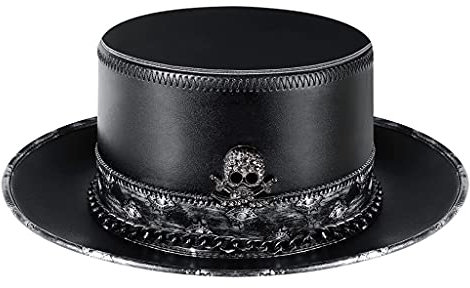 MONOJLY Plague Doctor Hut Leder Steampunk Zylinder für Halloween Kostüm Erwachsene Requisiten