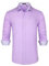 Enlision Chemise à manches longues pour homme, coupe droite, avec boutons, violet clair, XL