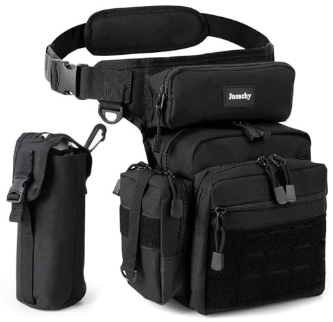 Jueachy Motorcycle Drop Leg Bag: Thigh Bag for Men - Tactical, Big Tool Pouch for Outdoor, Hiking, Fishing, Hunting, Running
