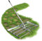 Hinrichs Rasenrakel Edelstahl - Rasen-Nivellierrechen 75cmx35cm - Rakel als Verteiler von Rasensand mit 170cm Stiel - Gerät zum Sanden von Rasen - Lawn Leveling Rake