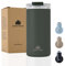 Groenenberg Thermobecher 473 ml | Kaffeebecher to go 100% Auslaufsicher | Hält mind. 4 h warm | Coffee to go Becher aus recyceltem Edelstahl (Forest)