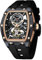 AIMES Tonneau Herren-Automatikuhr, luxuriös, Skelett-Uhren für Herren, automatischer mechanischer Aufzug, wasserdicht, analog, einzigartig, cool, quadratisch, großes Zifferblatt, Armbanduhr mit