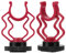 Geekria for Creators On Camera Microphone Shock Mount Holder, Shockmount for Shotgun Video Microphones with Cold Shoe, Compatible with RODE VideoMicro, Movo VXR10 (Red / 2 Pack)