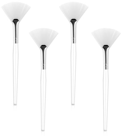4 PCS Face Mask Brush Soft Facial Fan Brush Acid Applicator Brush Face Mask Applicator Brush Cosmetic Applying Tools for Peel, Sleeping Mask, Mud Mask Makeup