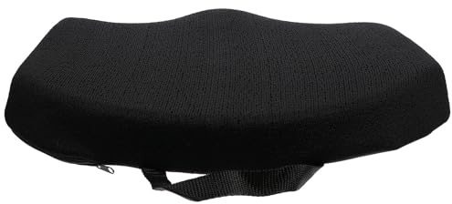 Sitzkissen zur Erhöhung aus Memory Schaumstoff für Fahrersitz Schwarz | 3d Memory Sponge Polster, Unterstützt Rücken und Nacken, für Autofahren und Lkw Einsatz