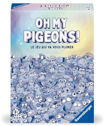 Ravensburger - Oh Meine Tauben! - Lustiges und familienfreundliches Brettspiel - 2-5 Spieler ab 8 Jahren - Feather Your Opponents - Schnelle 15-minütige Spiele - Französische Version - 22894