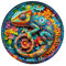 Jigfoxy Wooden Jigsaw Puzzles for Adults, Chameleon Wooden Puzzles 300pcs, Birthday Gifts for Family Friend(13.4 * 13.4in)