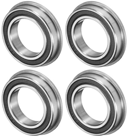 M METERXITY 4erPcs F6804-2RS Flanschkugellager 20mm x 32mm x 7mm | Rillenkugellager, Chromstahl GCr15, Doppelte Gummidichtung, Für Schubkarren/Drucker/Faxgeräte/Elektrowerkzeuge