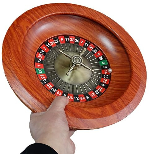 Roulette-Rad-Set aus Holz, 30,5 cm, Deluxe-Drehteller für Spieleabend und Clubs, Premium-Tischspiele für Unterhaltung zu Hause und gesellschaftliche Zusammenkünfte