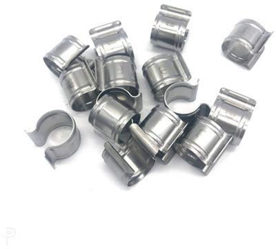 Atout Loisir Clips de Fixation Ronds en INOX, Diamètre 40 mm, Lot de 15