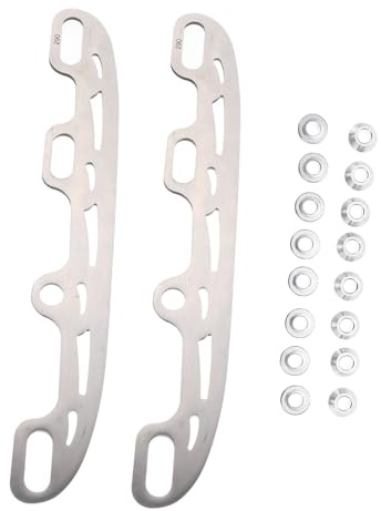 CLISPEED Eishockey Schlittschuh Kufen Ersatzklingen mit Randstoppern Langlebig Wasserabweisend für Rollschuhe und Eiskunstlauf Geeignet