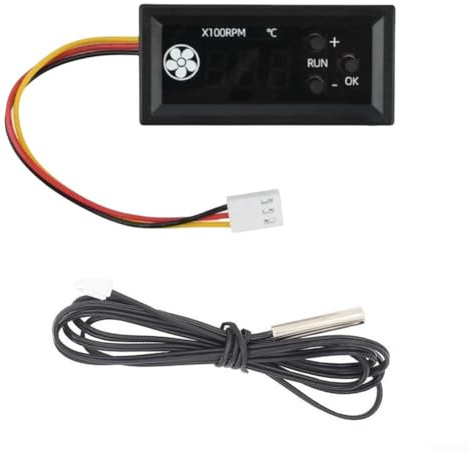 Pour thermostat de ventilateur PWM DC 12 V avec connecteur 3P et options de sonde pour la régulation de la vitesse du ventilateur basée sur la température dans l'électronique (C)