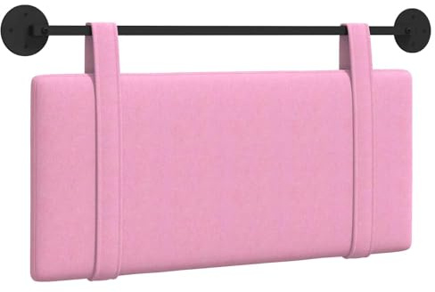 vidaXL Hängendes Kopfteil Rosa Stoff, Schlafzimmer Deko, moderner rechteckiger Wand-Headboard, kompakt, stilvolle Bettwäsche für Luxus-Schlafbereich
