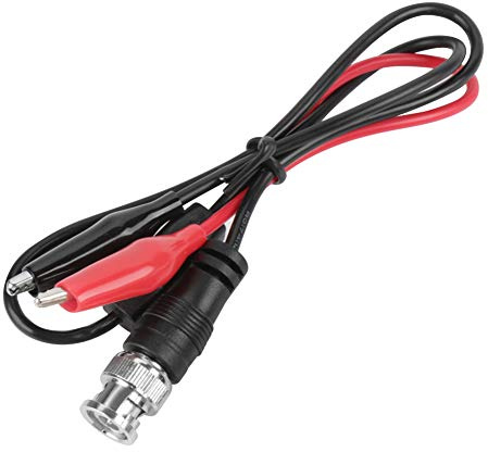 Socobeta Dual Clamp/Holder Oscilloscope Test Cable with BNC Plug 0.5m for Electrical Lab