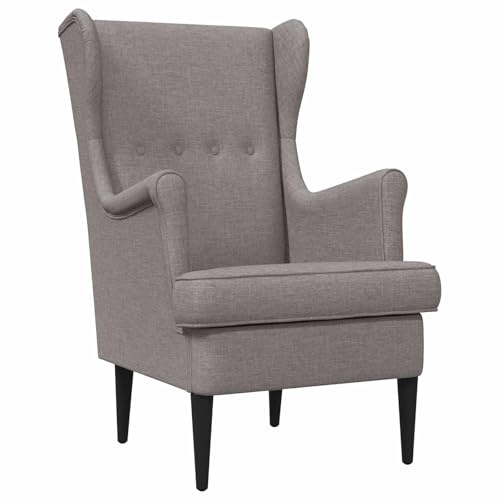 vidaXL Sessel Taupe Stoff, Apartment-Sessel, modernes Schlafzimmer-Möbel, robuster Metallrahmen, weiche Stoffpolsterung, stilvoller Akzentstuhl