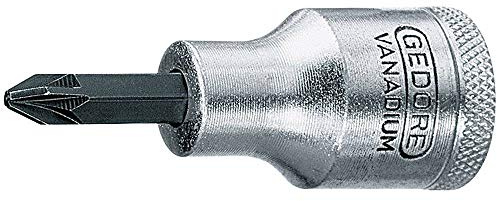 GEDORE Schraubendrehereinsatz 1/2 Zoll Kreuzschlitz PZ 4, 1 Stück, IKS 19 PZD 4