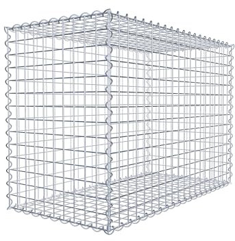 GABIONA Robusto cesti in filo metallico per pietre personalizzabili da giardino, dimensioni maglie 5 x 5 cm, spessore 4 mm, zincato tramite galvanizzazione, cestino a griglia (100 x 70 x 50 cm)