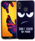 König Design Handyhülle kompatibel mit Huawei P20 Lite Silikon Case Hülle Sturzsichere Back-Cover Handyhülle - Don't Touch My Phone Weiß Dunkelblau