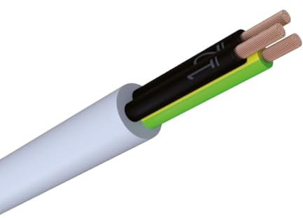 WITTKOWARE YSLY-JZ Steuerleitung ölbeständig, nummerierte Adern und Schutzleiter, 3x0,75mm², Mantelfarbe grau, Kabellänge 50m