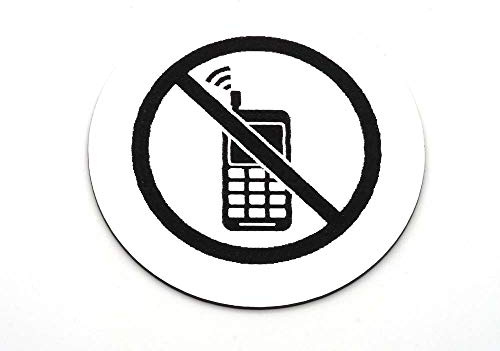 Handy verboten - Türschild Sticker Hinweis-Schild | Rund 9,5cm | selbstklebend