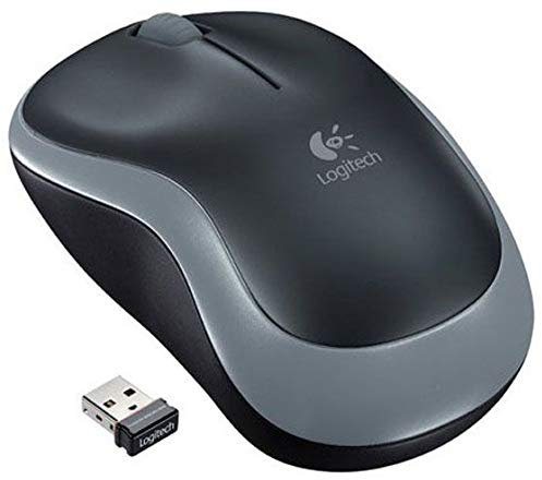 Logitech M185 wireless notebook mouse, Nano ricevitore USB, colore: Nero/Grigio