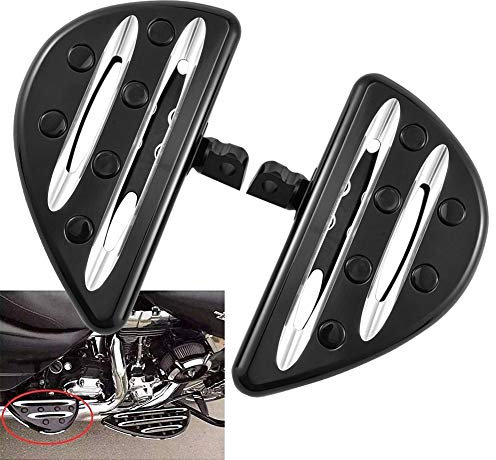 KATUR Moto Montage CNC Marche-Pied Avant Marchepieds Pieds Pédale De Frein Couvre Pieds Couverture pour Harley Touring FLH Road King