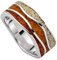 DUR Schmuck Ring Strandwellen Bernsteinsand, Strandsand, Silber 925/- rhodiniert (R5407), 60 (19.1)